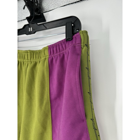 Supreme Barbed Wire Athletic Shorts Drawstring Striped Green Purple Mens Small - Picture 10 of 10